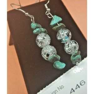 Turquoise Gemstone Earring-Energy Jewelry-Facilitate-stone of friendship 446
